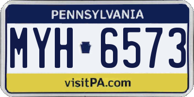 PA license plate MYH6573