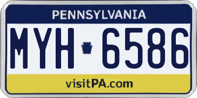 PA license plate MYH6586