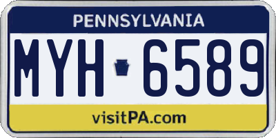 PA license plate MYH6589