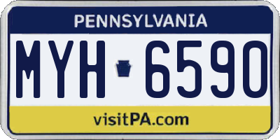 PA license plate MYH6590