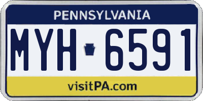 PA license plate MYH6591