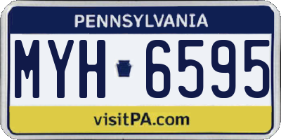 PA license plate MYH6595