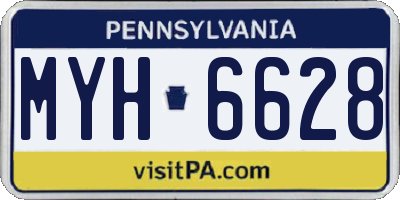 PA license plate MYH6628