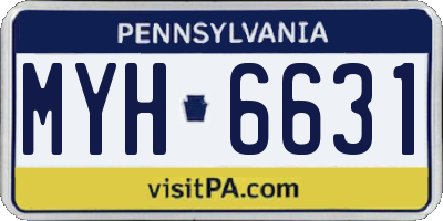 PA license plate MYH6631