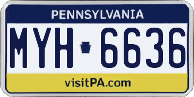 PA license plate MYH6636