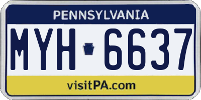 PA license plate MYH6637