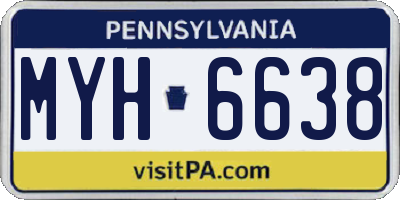 PA license plate MYH6638