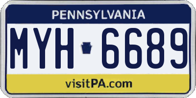 PA license plate MYH6689