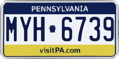 PA license plate MYH6739