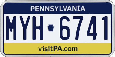 PA license plate MYH6741