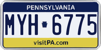 PA license plate MYH6775