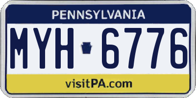 PA license plate MYH6776