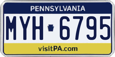 PA license plate MYH6795