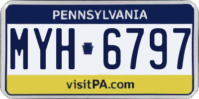 PA license plate MYH6797