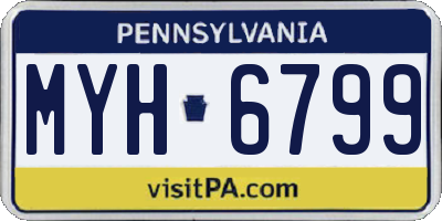 PA license plate MYH6799