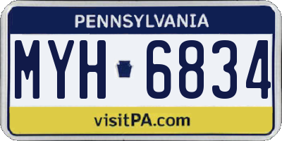 PA license plate MYH6834