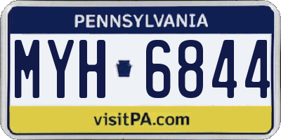 PA license plate MYH6844