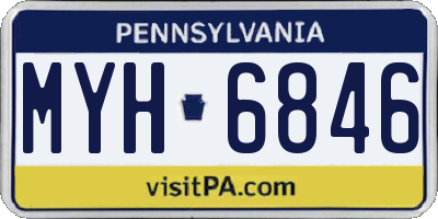 PA license plate MYH6846
