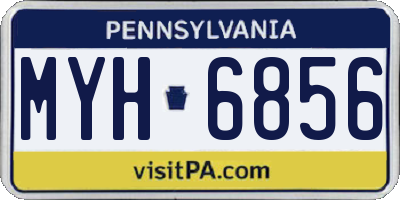 PA license plate MYH6856