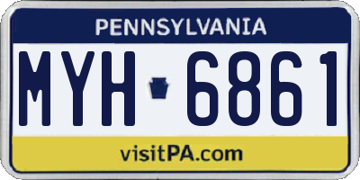 PA license plate MYH6861