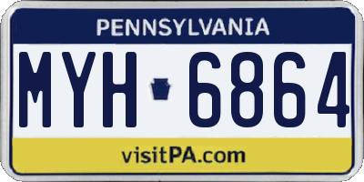 PA license plate MYH6864