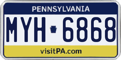 PA license plate MYH6868