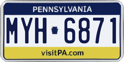 PA license plate MYH6871
