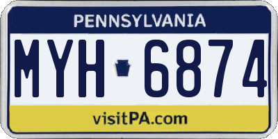 PA license plate MYH6874