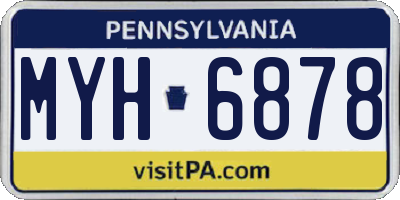 PA license plate MYH6878