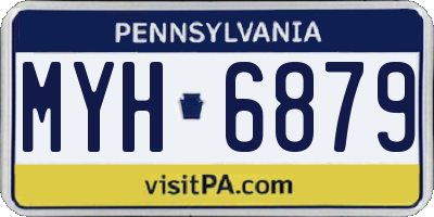 PA license plate MYH6879