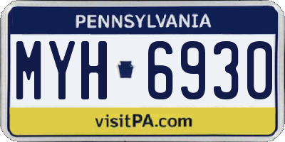 PA license plate MYH6930