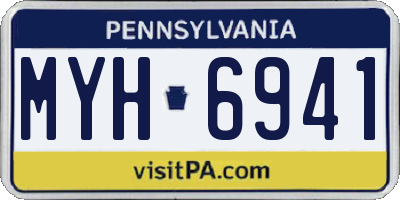 PA license plate MYH6941
