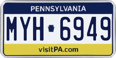 PA license plate MYH6949