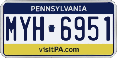 PA license plate MYH6951