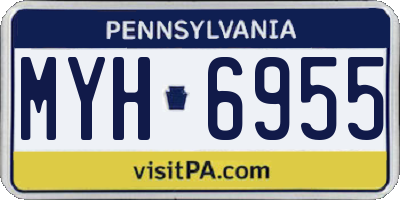 PA license plate MYH6955