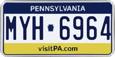 PA license plate MYH6964
