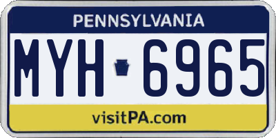 PA license plate MYH6965