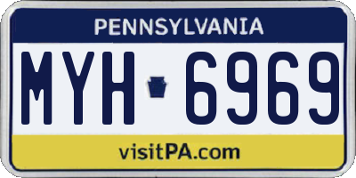 PA license plate MYH6969
