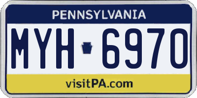 PA license plate MYH6970