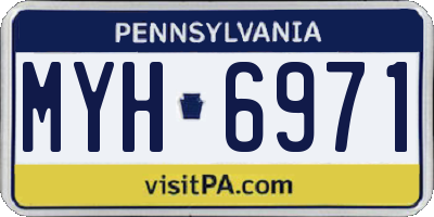 PA license plate MYH6971
