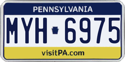 PA license plate MYH6975