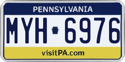 PA license plate MYH6976