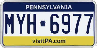 PA license plate MYH6977