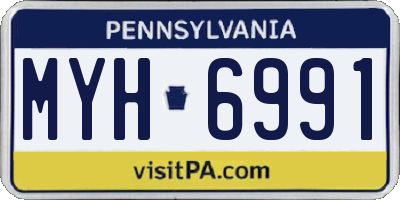 PA license plate MYH6991