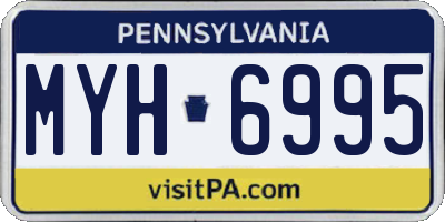 PA license plate MYH6995