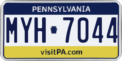 PA license plate MYH7044