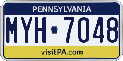 PA license plate MYH7048