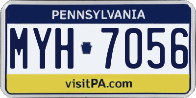 PA license plate MYH7056