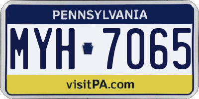PA license plate MYH7065