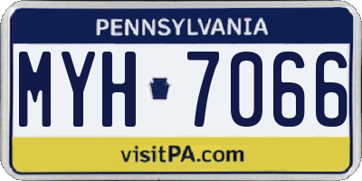 PA license plate MYH7066